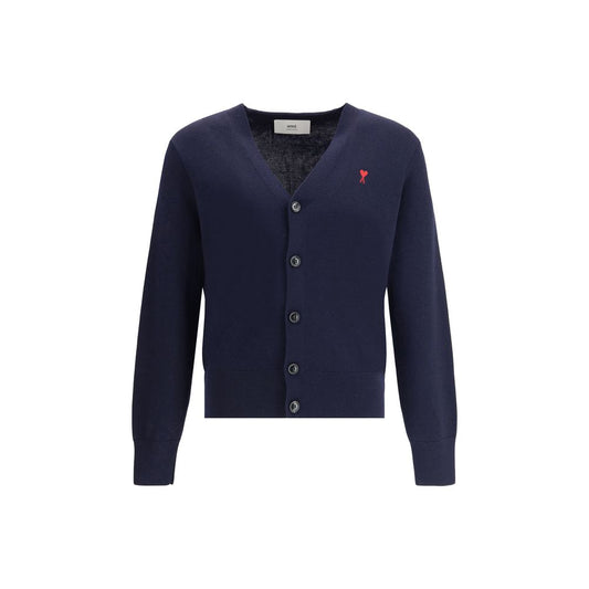 Ami Paris Blue Wool Cardigan – Effortless Parisian Chic