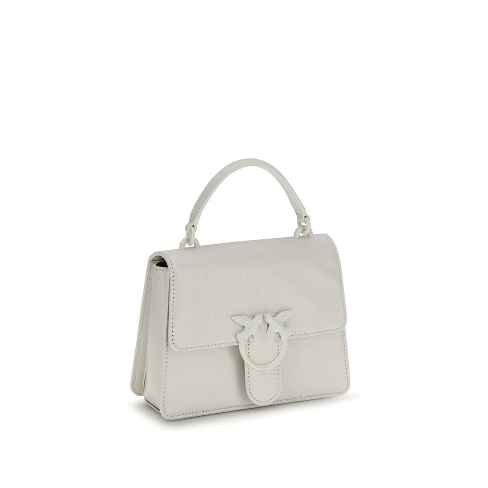 PINKO White Goatskin Handbag - The Love One Top Mini Handbag