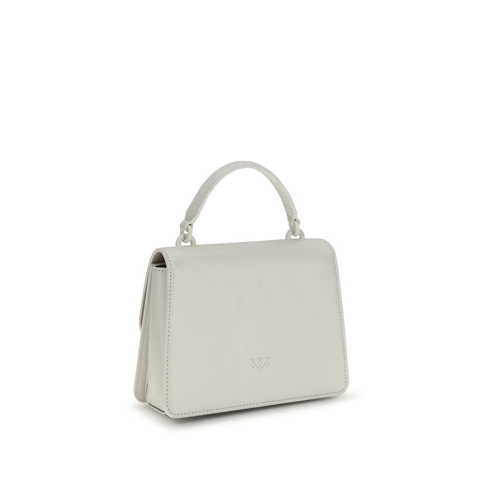 PINKO White Goatskin Handbag - The Love One Top Mini Handbag