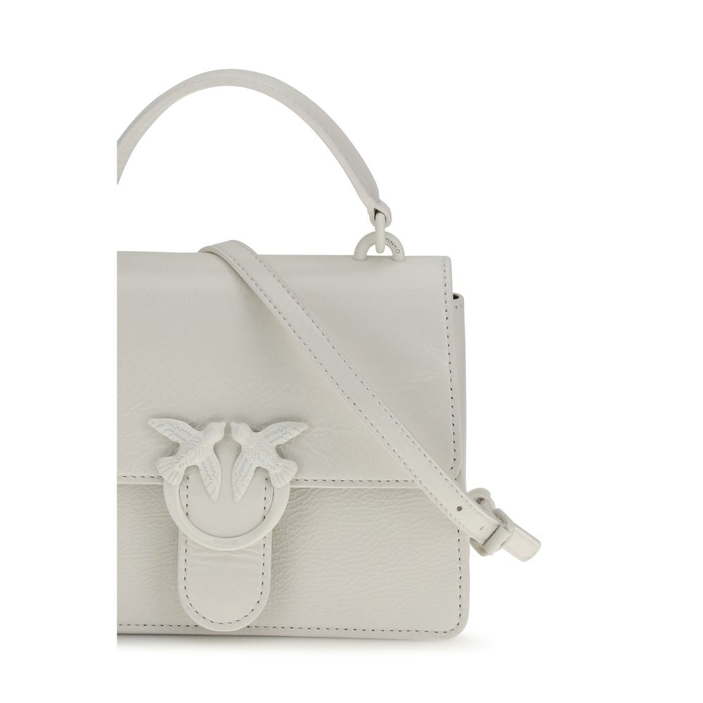 PINKO White Goatskin Handbag - The Love One Top Mini Handbag