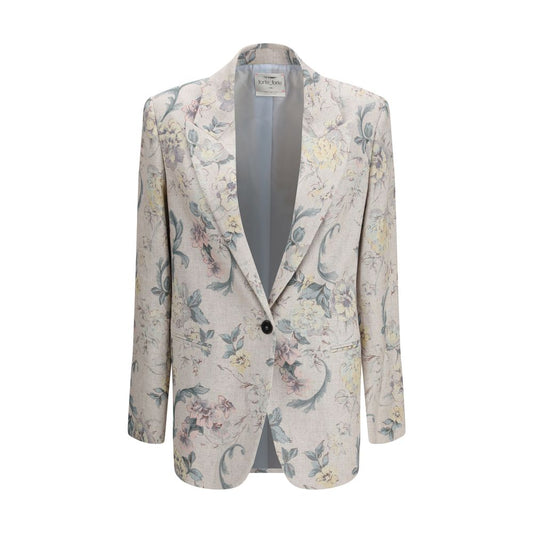 Forte_Forte Peonia My Love Hopsack Linen-Blend Jacket
