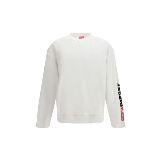 Diesel Logo Sweatshirt in White Cotton