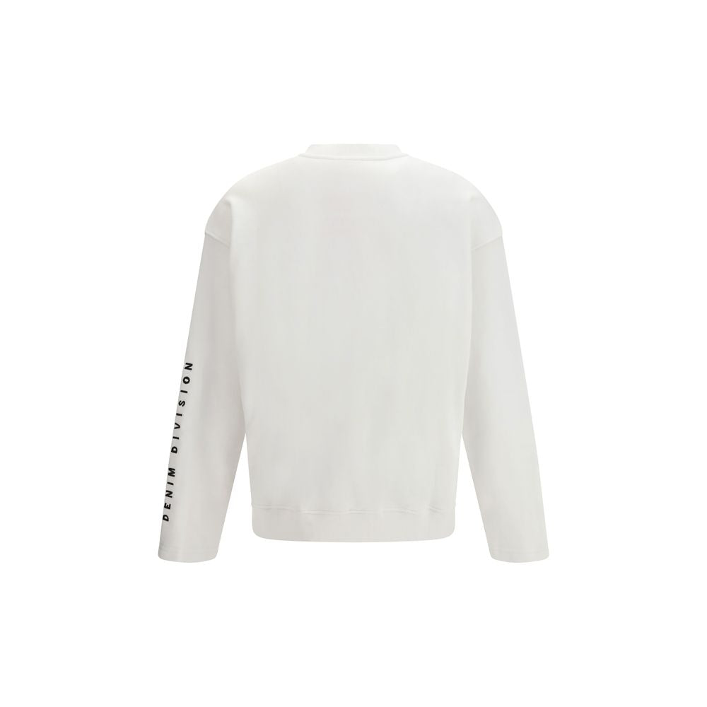 Diesel Logo Sweatshirt in White Cotton