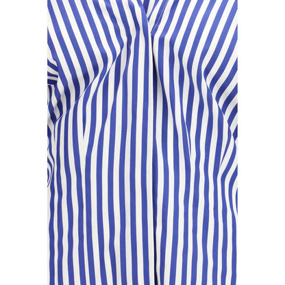 Givenchy Blue & White Striped Cotton Open Shirt