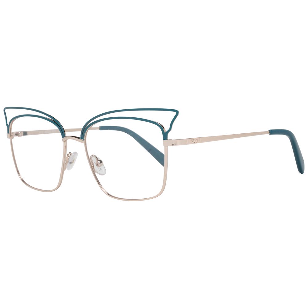 Emilio Pucci Women’s Turquoise Optical Glasses – Full-Rim Frame