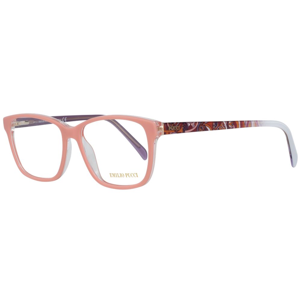 Emilio Pucci Women’s Optical Glasses – Pink Trapezium Frame
