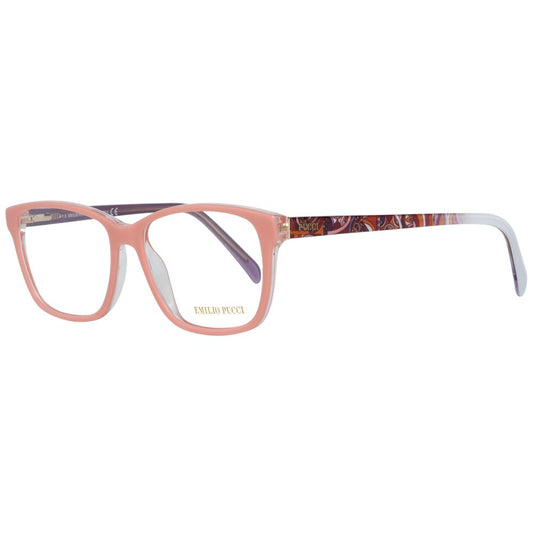 Emilio Pucci Women’s Optical Glasses – Pink Trapezium Frame