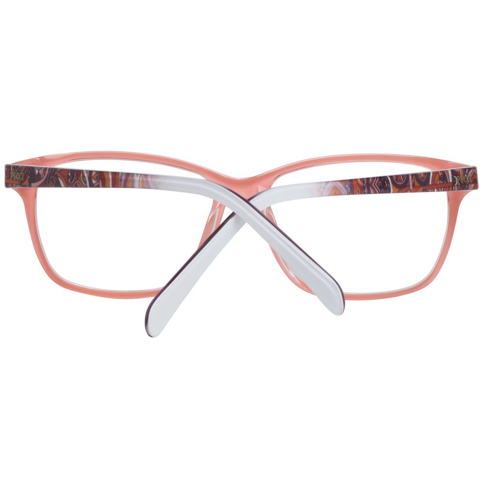 Emilio Pucci Women’s Optical Glasses – Pink Trapezium Frame
