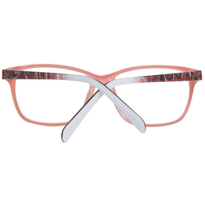 Emilio Pucci Women’s Optical Glasses – Pink Trapezium Frame