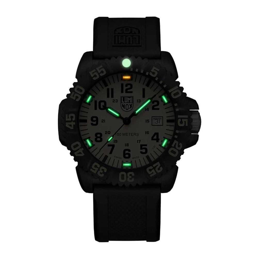 Luminox Men’s Quartz Black Resin Sport Watch with Yellow Dial