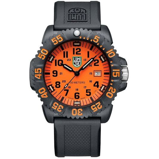 Luminox Men’s Black Resin Sport Watch with Orange Dial