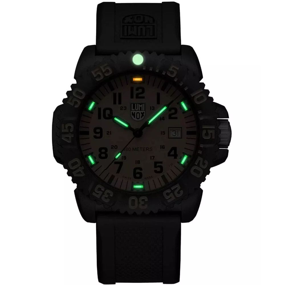 Luminox Men’s Black Resin Sport Watch with Orange Dial