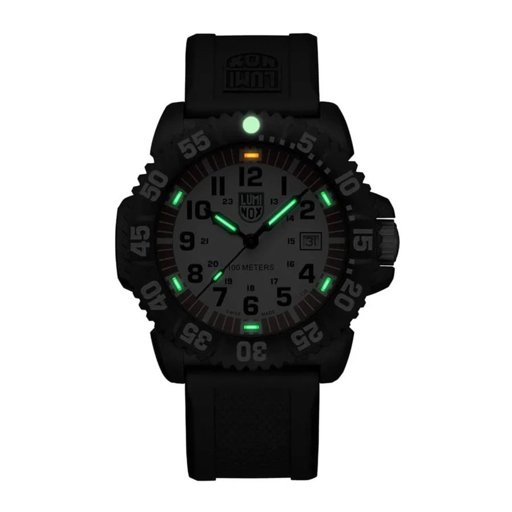 Luminox Black Resin Sport Watch for Men with Quartz Movement