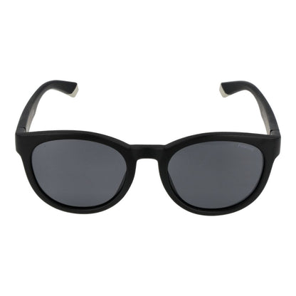 Polaroid Unisex Sunglasses – Black Polycarbonate, Grey Polarized Lenses