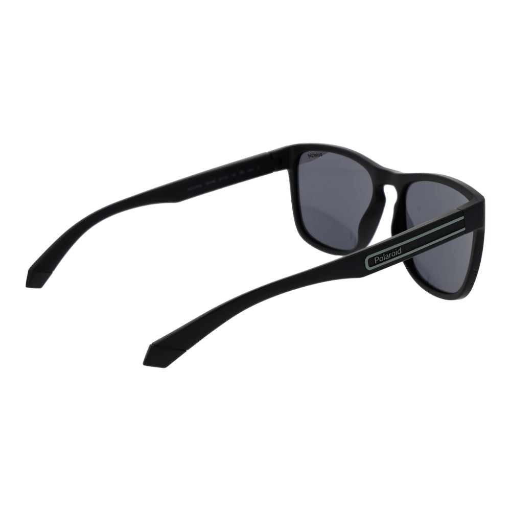 Polaroid Unisex Sunglasses – Black Polycarbonate Frame, Grey Polarized Lenses