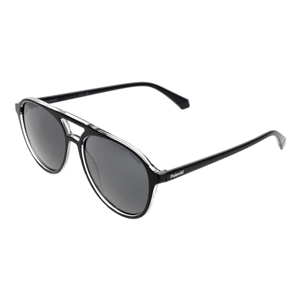Polaroid Unisex Sunglasses – Black Polycarbonate Frame, Grey Polarised Lenses