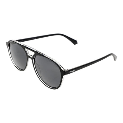 Polaroid Unisex Sunglasses – Black Polycarbonate Frame, Grey Polarised Lenses