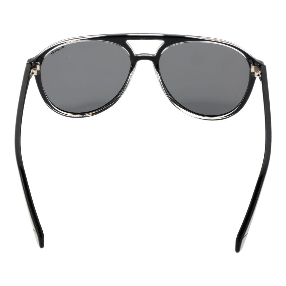 Polaroid Unisex Sunglasses – Black Polycarbonate Frame, Grey Polarised Lenses
