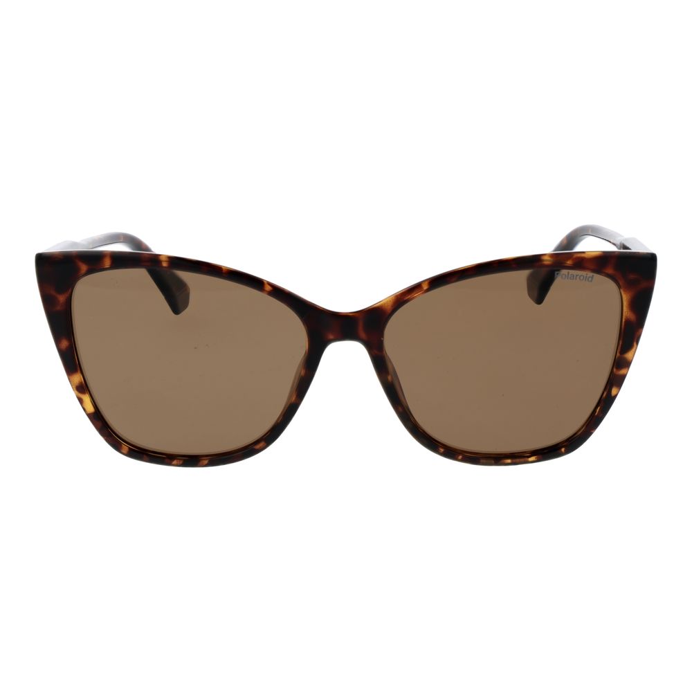 Polaroid Women's Sunglasses – Brown Polycarbonate Frame, Polarized Lenses