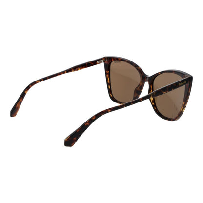 Polaroid Women's Sunglasses – Brown Polycarbonate Frame, Polarized Lenses