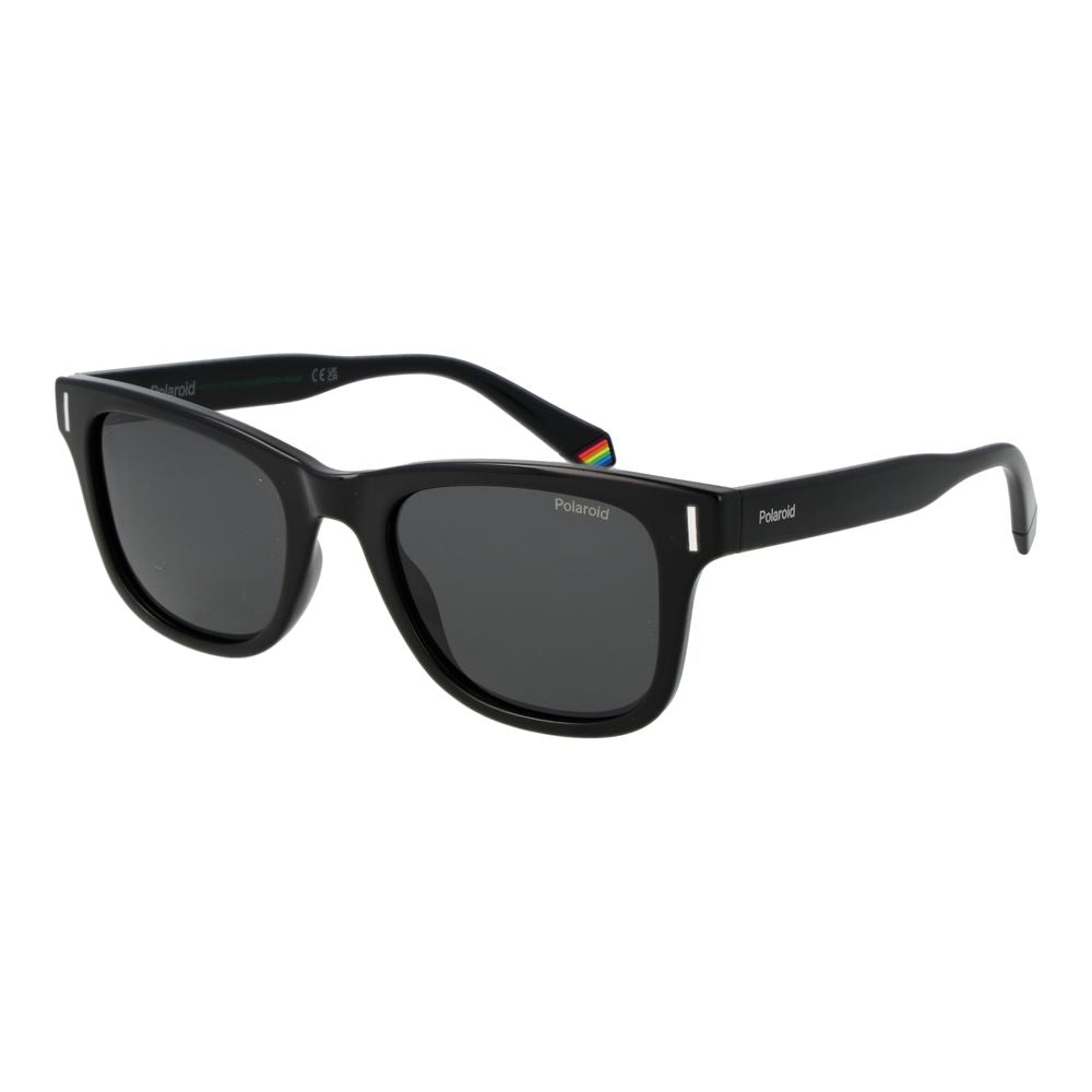 Polaroid Unisex Sunglasses – Black Polycarbonate Frame, Grey Polarised Lenses