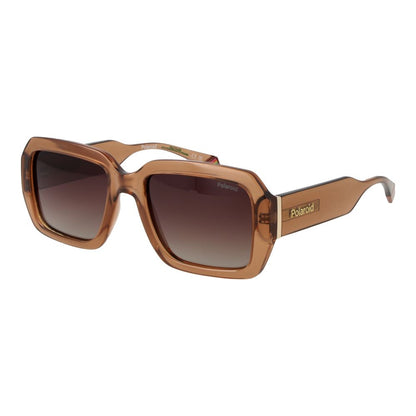 Polaroid Unisex Sunglasses – Brown Polycarbonate Frame, Polarized Lenses