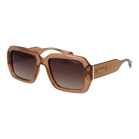 Polaroid Unisex Sunglasses – Brown Polycarbonate Frame, Polarized Lenses