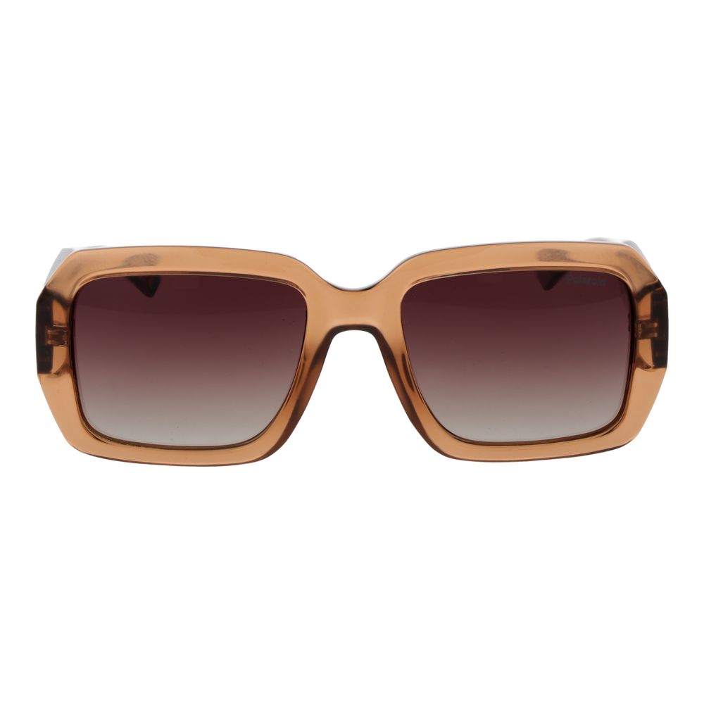 Polaroid Unisex Sunglasses – Brown Polycarbonate Frame, Polarized Lenses