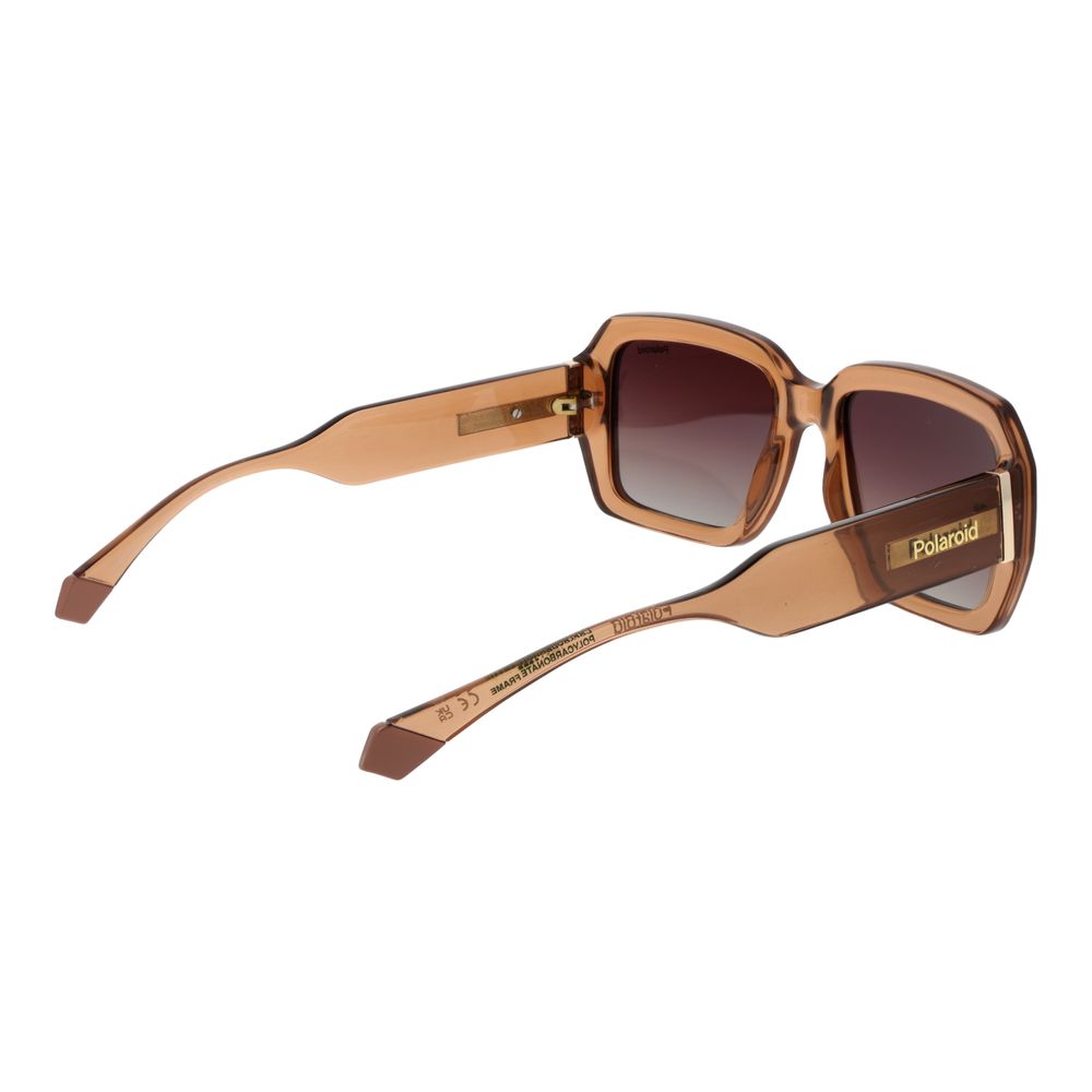 Polaroid Unisex Sunglasses – Brown Polycarbonate Frame, Polarized Lenses