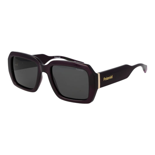 Polaroid Unisex Sunglasses – Purple Plastic Frame, Grey Polarized Lenses