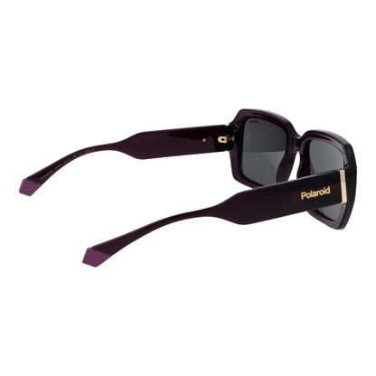 Polaroid Unisex Sunglasses – Purple Plastic Frame, Grey Polarized Lenses