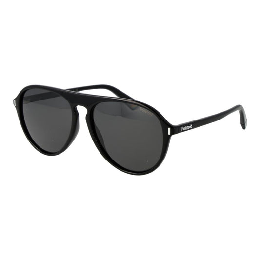 Polaroid Men's Sunglasses – Black Polycarbonate Frame, Grey Polarized Lenses