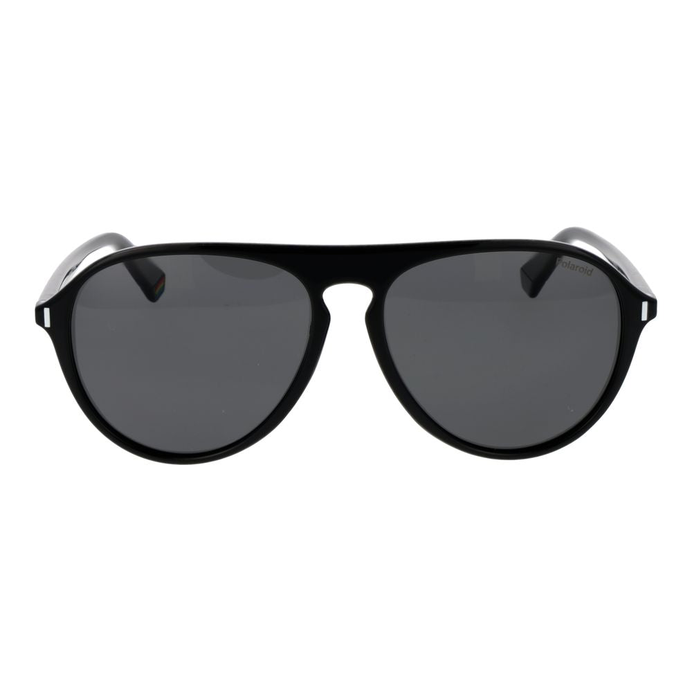 Polaroid Men's Sunglasses – Black Polycarbonate Frame, Grey Polarized Lenses