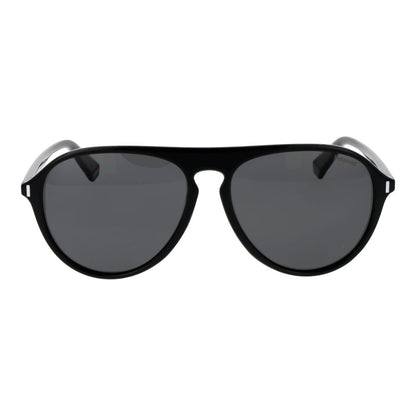 Polaroid Men's Sunglasses – Black Polycarbonate Frame, Grey Polarized Lenses