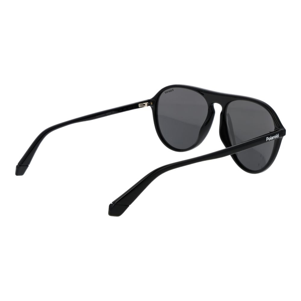 Polaroid Men's Sunglasses – Black Polycarbonate Frame, Grey Polarized Lenses
