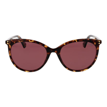 Polaroid Women’s Sunglasses – Brown Polycarbonate Frame, Purple Lenses