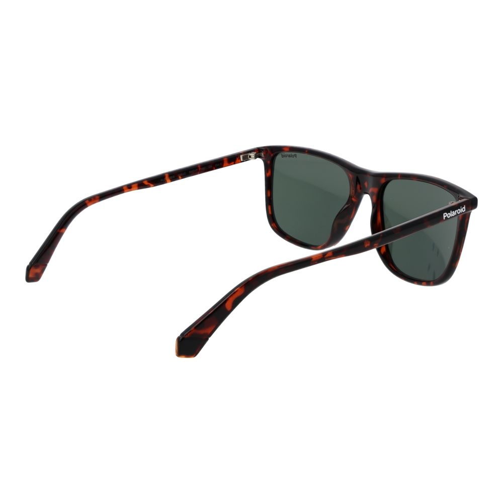 Polaroid Sunglasses – Brown Polycarbonate Frame, Green Lenses