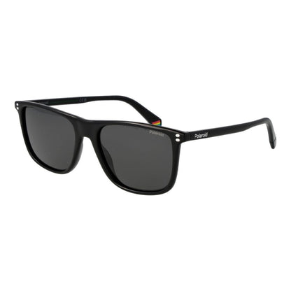 Polaroid Men's Sunglasses – Black Polycarbonate Frame, Grey Polarized Lenses