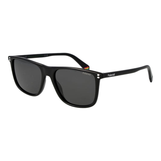 Polaroid Men's Sunglasses – Black Polycarbonate Frame, Grey Polarized Lenses