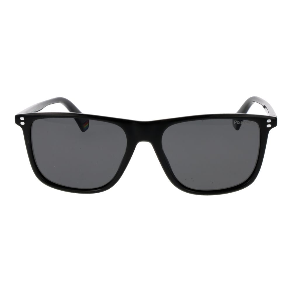 Polaroid Men's Sunglasses – Black Polycarbonate Frame, Grey Polarized Lenses