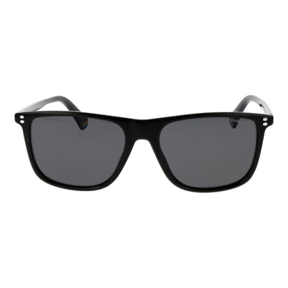 Polaroid Men's Sunglasses – Black Polycarbonate Frame, Grey Polarized Lenses