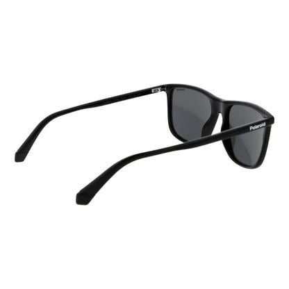 Polaroid Men's Sunglasses – Black Polycarbonate Frame, Grey Polarized Lenses