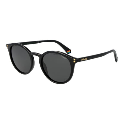 Polaroid Unisex Sunglasses – Black Polycarbonate Frame, Grey Polarised Lenses