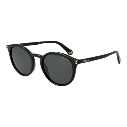 Polaroid Unisex Sunglasses – Black Polycarbonate Frame, Grey Polarised Lenses