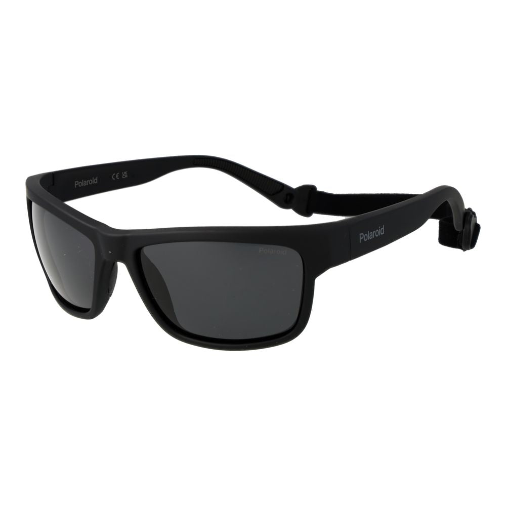 Polaroid Men's Sunglasses – Black Resin Frame, Grey Polarized Lenses