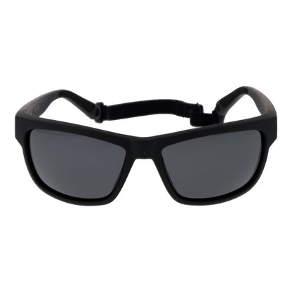 Polaroid Men's Sunglasses – Black Resin Frame, Grey Polarized Lenses