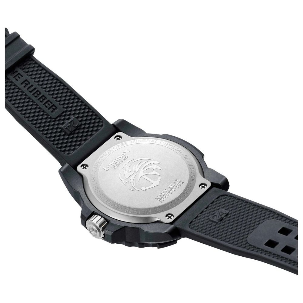 Luminox Men's Rubber Sport Watch - Black Strap, Grey Case