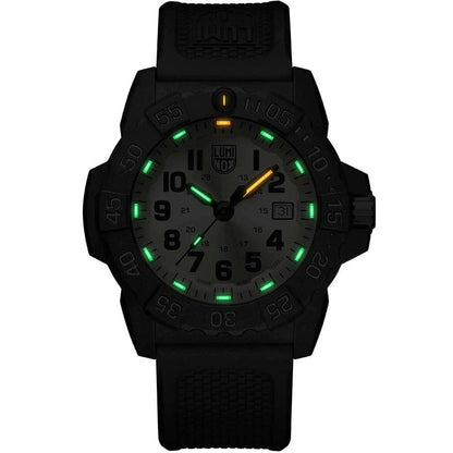 Luminox Men’s Black Rubber Sport Watch with Golden Dial