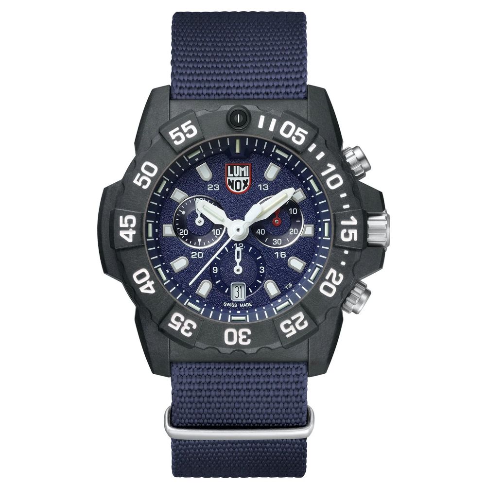 Luminox Men's Black Rubber Sport Watch with Blue Dial