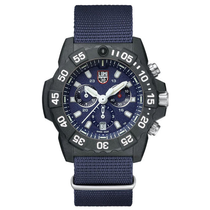 Luminox Men's Black Rubber Sport Watch with Blue Dial